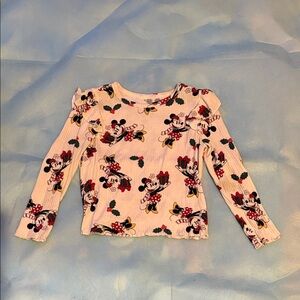 Disney Minnie Mouse Kids Long Sleeve Top - Cream